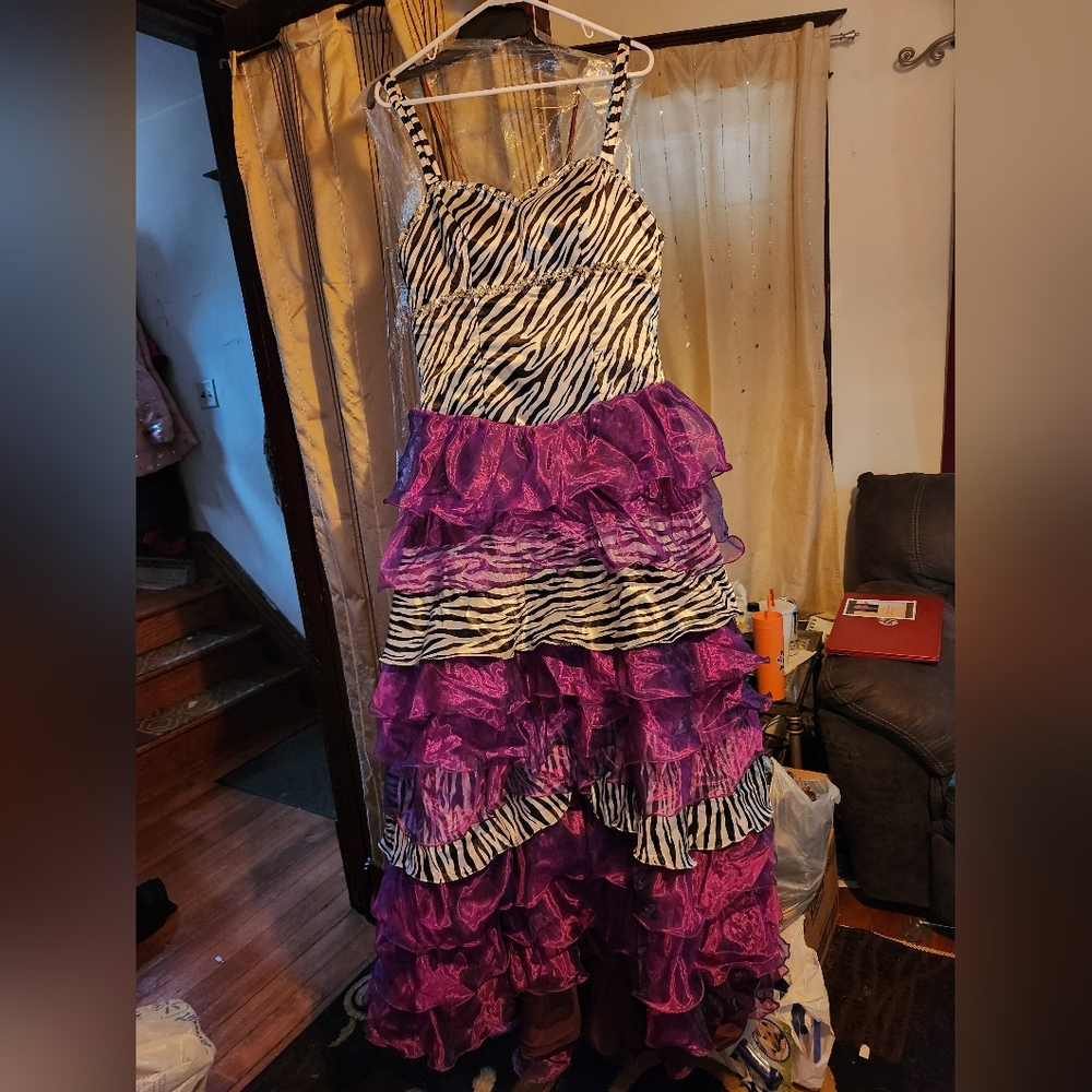 Unique Sz 11 dress Purple Zebra Dress